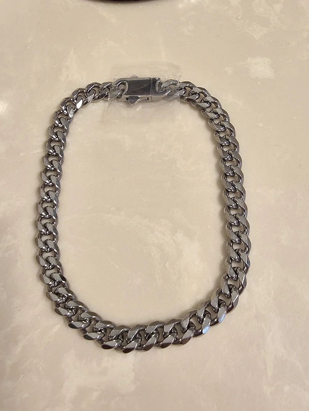 Men's Silver Chain Necklace - Sleek Stainless Look